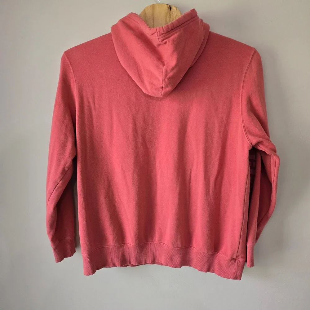 The North Face Mens XXL Hoodie Faded Red Sleeve Logo Pullover Sweatshirt Athlete